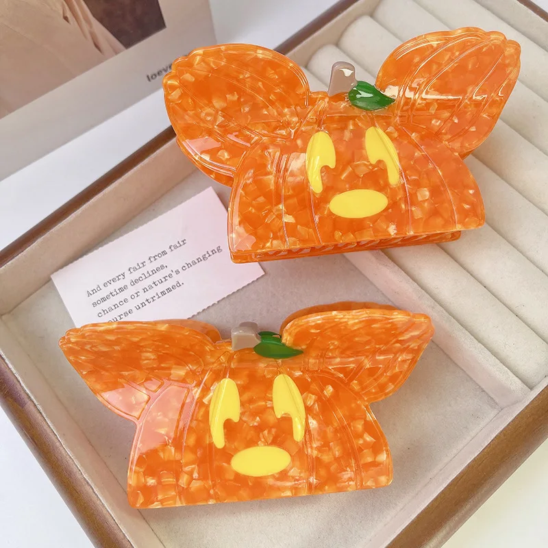 Honey Flower Mouse Pumpkin Hair Claw Clip Halloween Hair  display picture 1