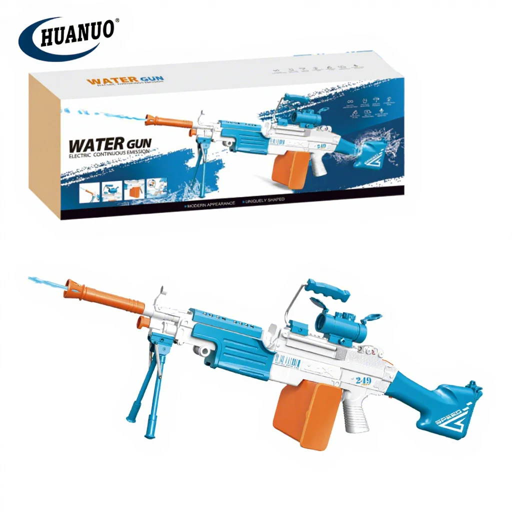Neue M249 Leistungsstarke Elektrische Wasserpistole Für Erwachsene Große Kapazität Automatische Wasserspritzpistole Spielzeug Hochleistungs-kinder-wasserpistole