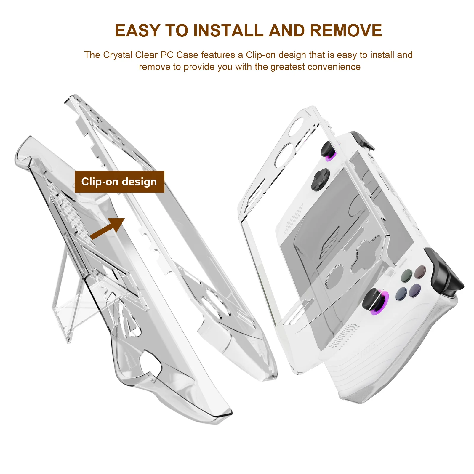product laudtec lx375 handheld protective case with lightweight and has a good tactile sensation anti slip durable for rog ally-5