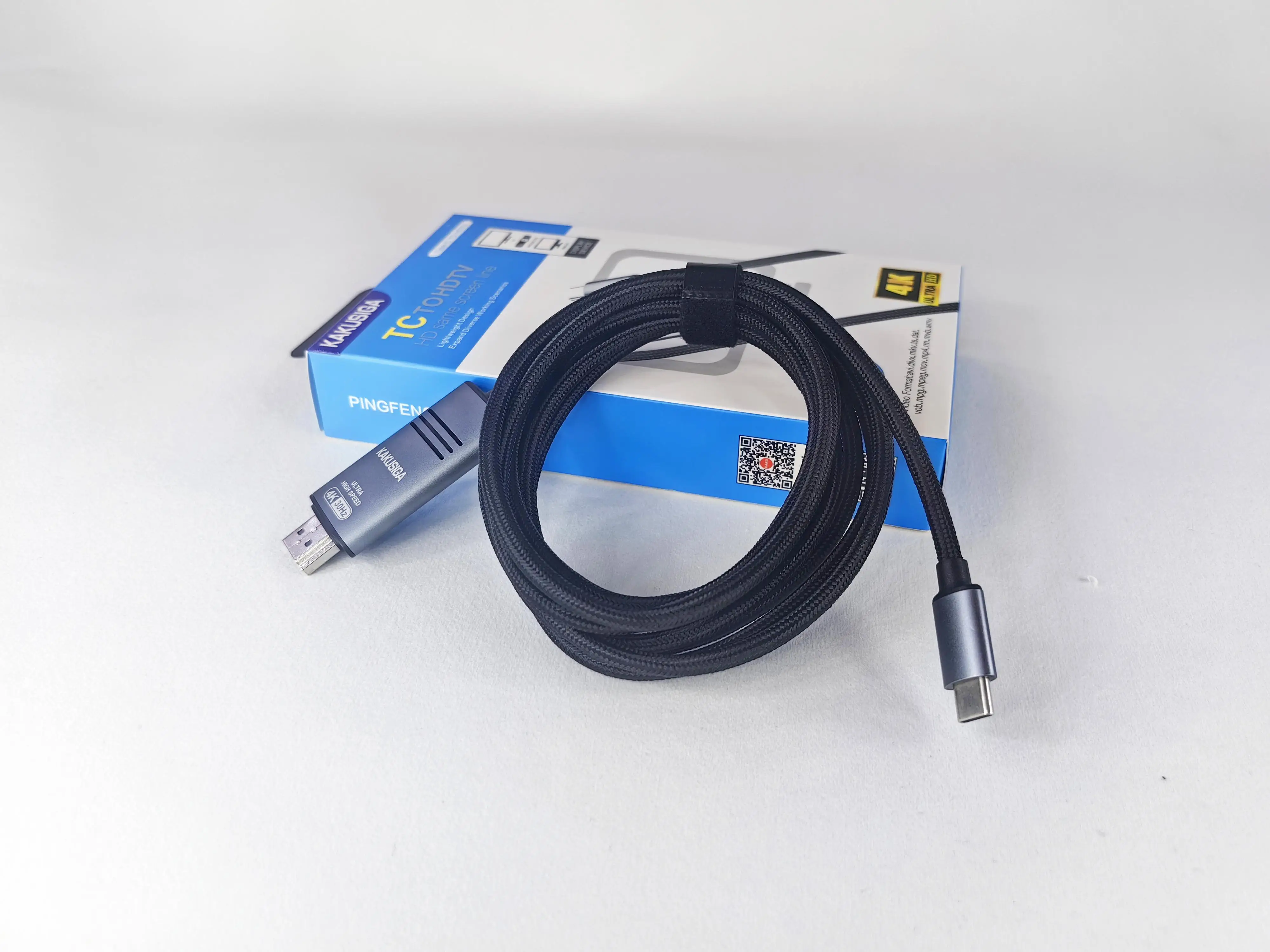KAKUSIGA USB-C to HDMI 4K Cable with Ethernet - Type-C Adapter for