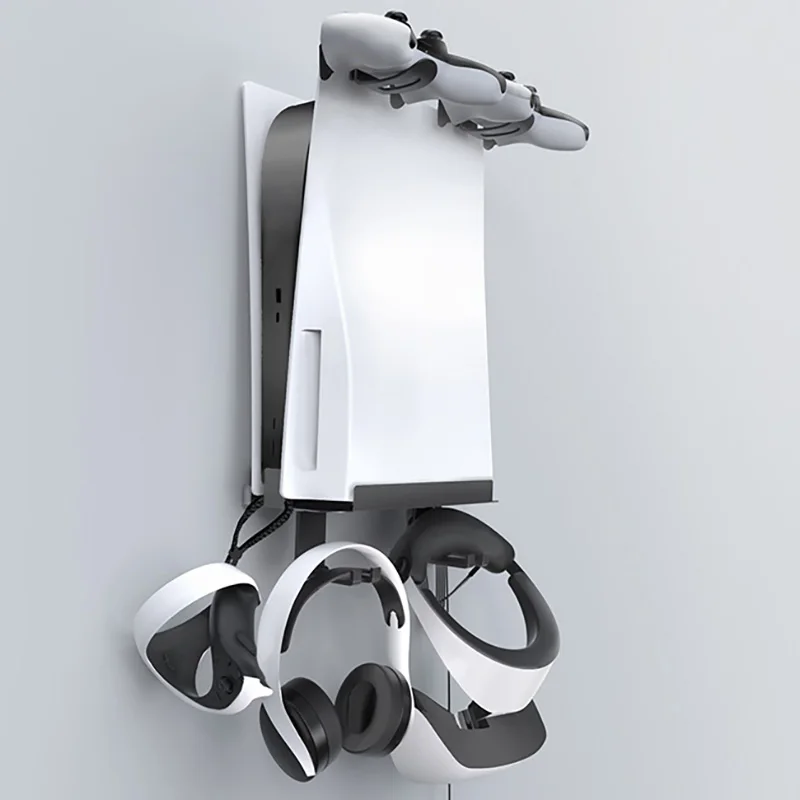 P5 Gamepad Controller Holder & Headset Hanger - Metal Wall