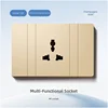 Multi-functional three-hole socket