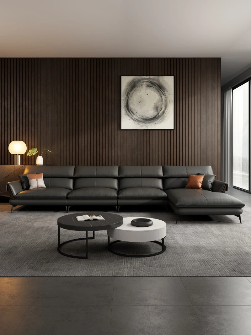 Best Seller Modern Leather Sofa Corner Simple Living Room Italian ...
