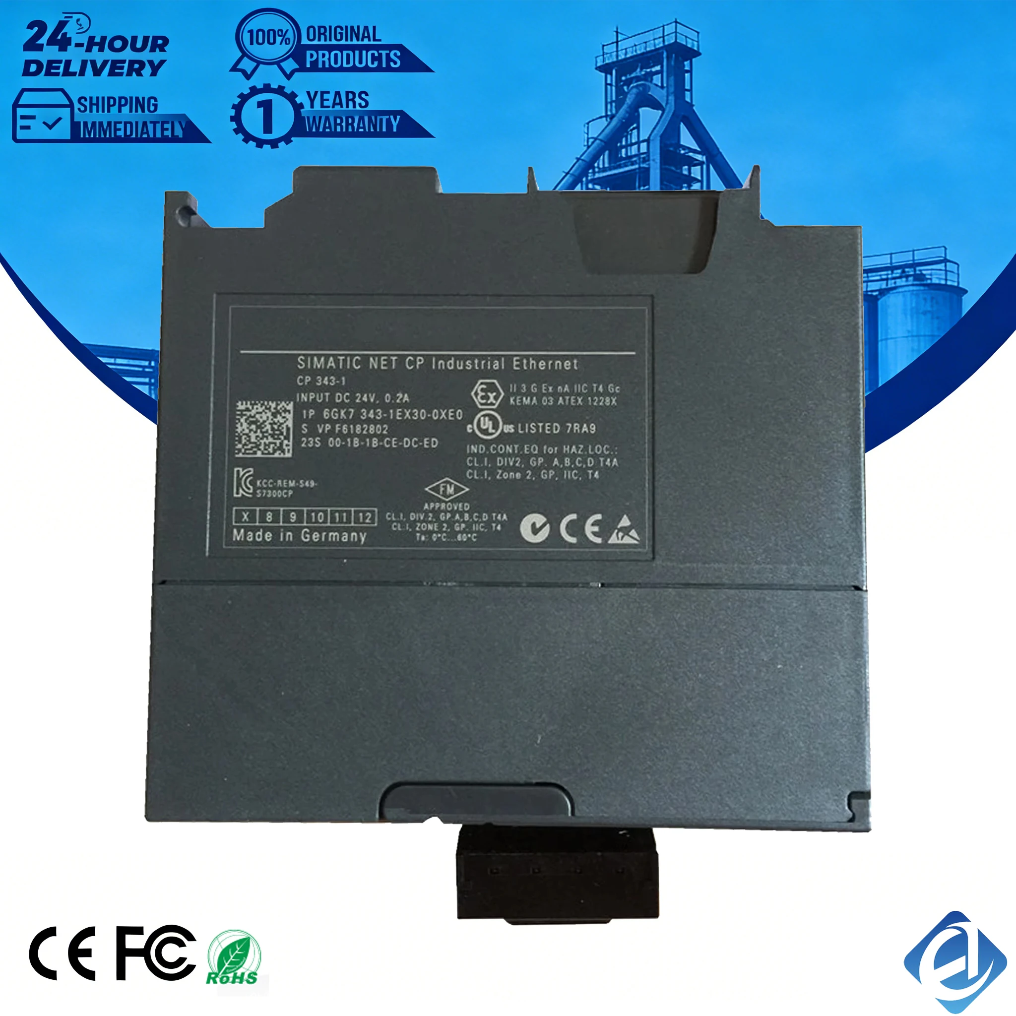New Original 6GK7343-1EX30-0XE0 6GK 7343-1EX30-0XE0 EPR Compliant CE Certified NET Communication Processor Stock in Warehouse