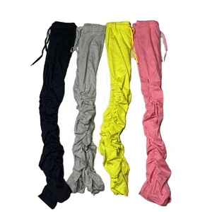 Fashion Knitted Cotton Toddler Stacked Leggings Trousers Kids Clothing Girl Stacked Pants