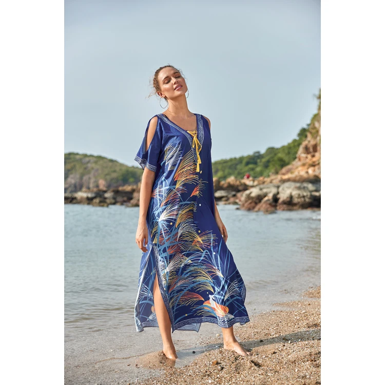 Chest Rayon Beach Kaftan Dress ...