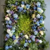 qingwu zhuixing-blue-white-green styled buyers flower wall
