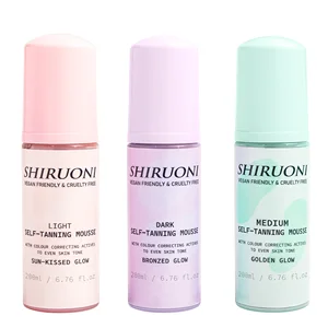OEM ODM Self Tanning Mousse Vitamin C Self Tanner Foam Moisturizing Nourishing Natural Looking Dark Self Tanning