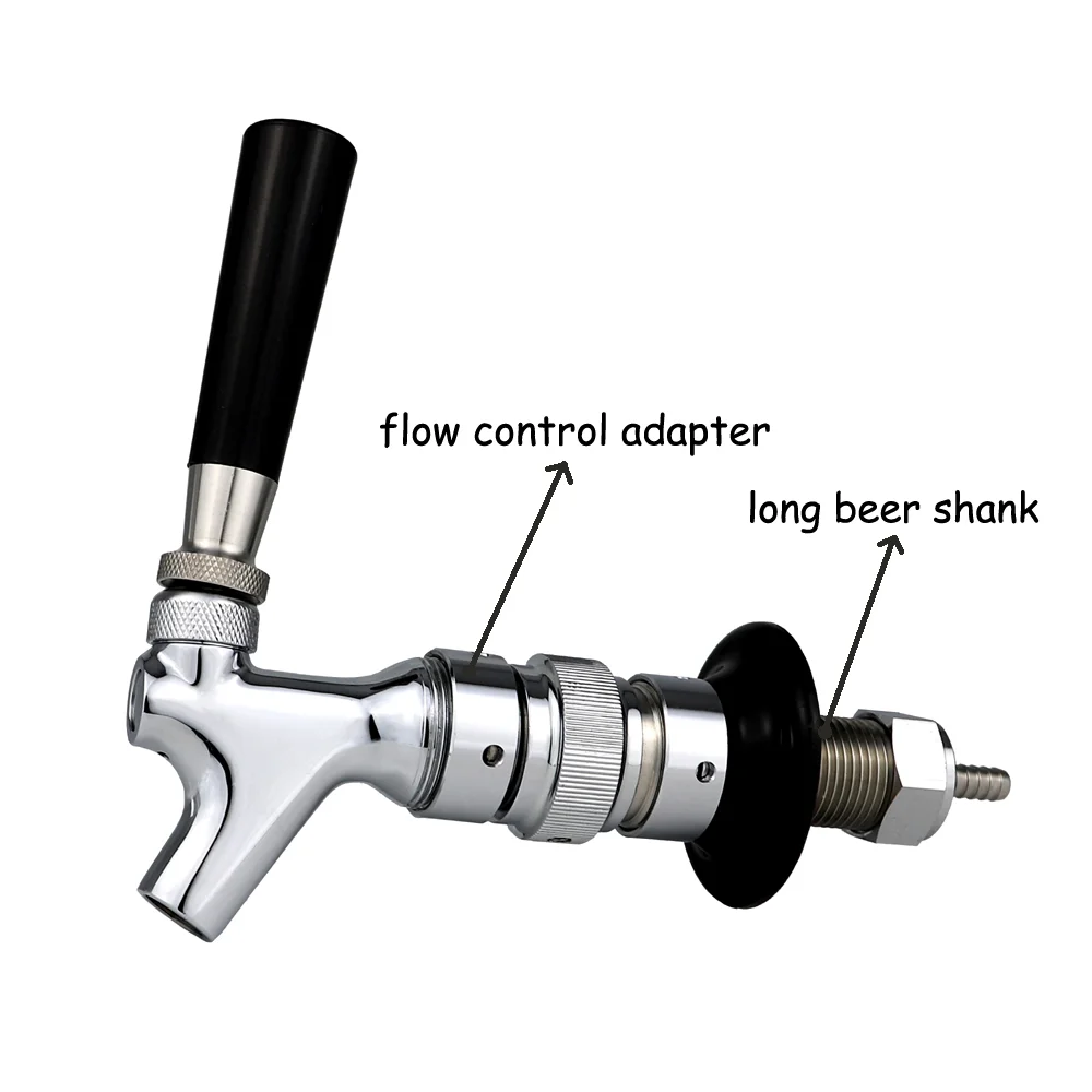 Chromeplated Homebrew Beer Tower With American Style Draft Tap Faucet