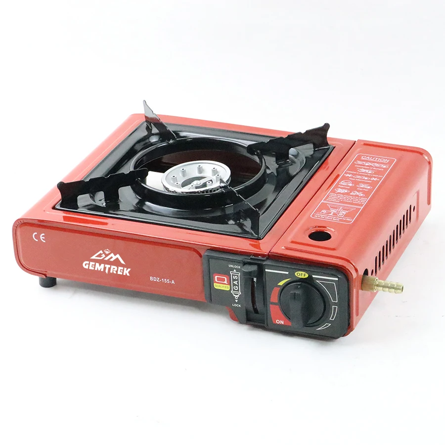Portable Camping Gas Stove Outdoor Mini Single Propane Butane Burner Cast Iron Piezoelectric Ignition RV Camps Cooktop