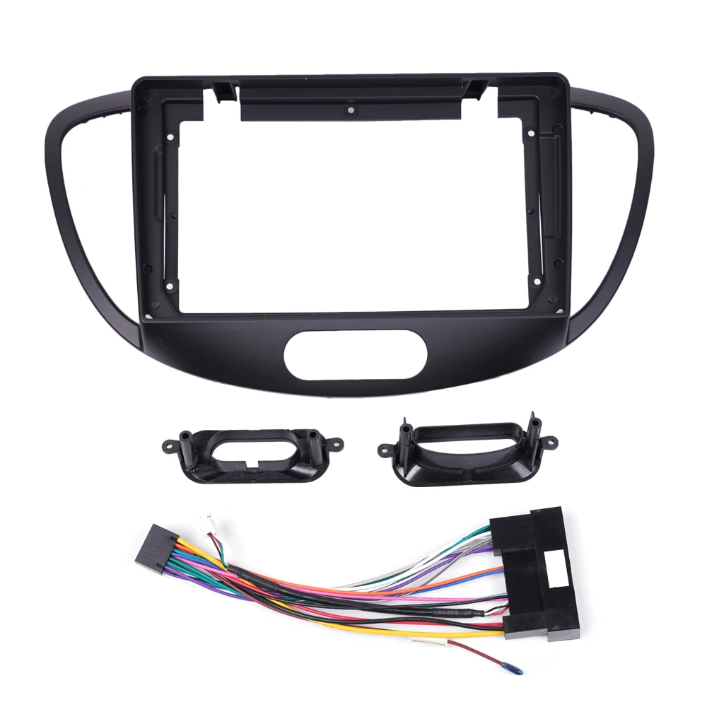 Car GPS Navigation Panel for HYUNDAI I10 2008-2012 9 Inch Screen 2 Din Android Dashboard Radio Stereo Fascias Panel Frame