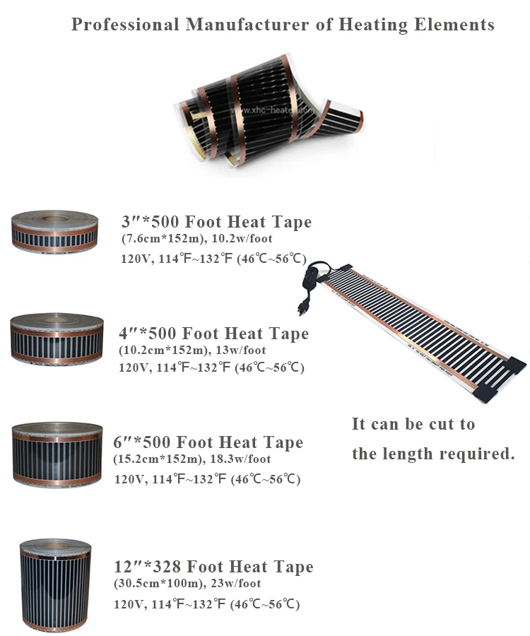 Safe Underfloor Graphene Far Infrared Carbon Fiber Snake Rack Reptile Reptile Heat Tape Electric
