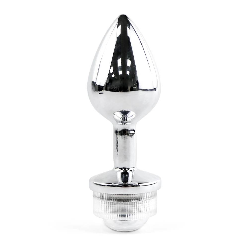 Aimitoy No Vibrator Remote Control Change Colorful Ass Lamp Anal Dilatation Metal Sex Toys Women Light up Butt Led Anal Plug