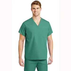 Wholesale Hot Sale Men Woven Scrub Uniforms Breathable Casual Comfortable Hospital Use Scrubs Sets