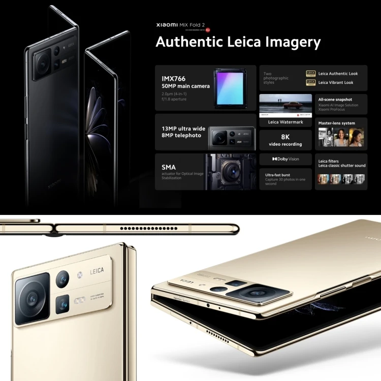 Xiaomi MIX Fold 2 5G Smartphone - 12GB RAM, 256GB Storage, 8.02