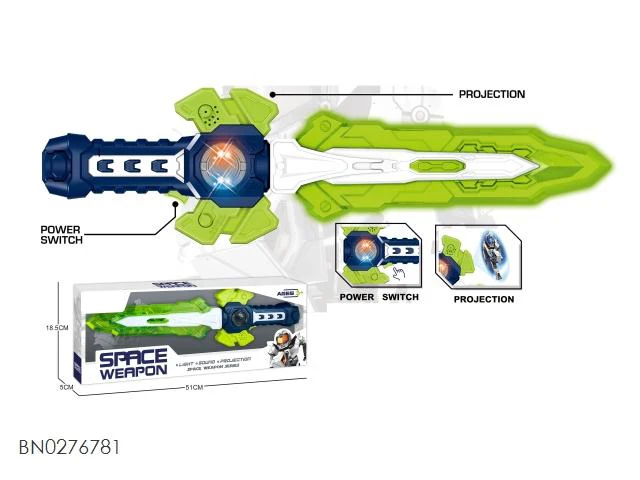 
 Пластиковая электрическая вспышка музыкальная детская игрушка меч с проекцией  