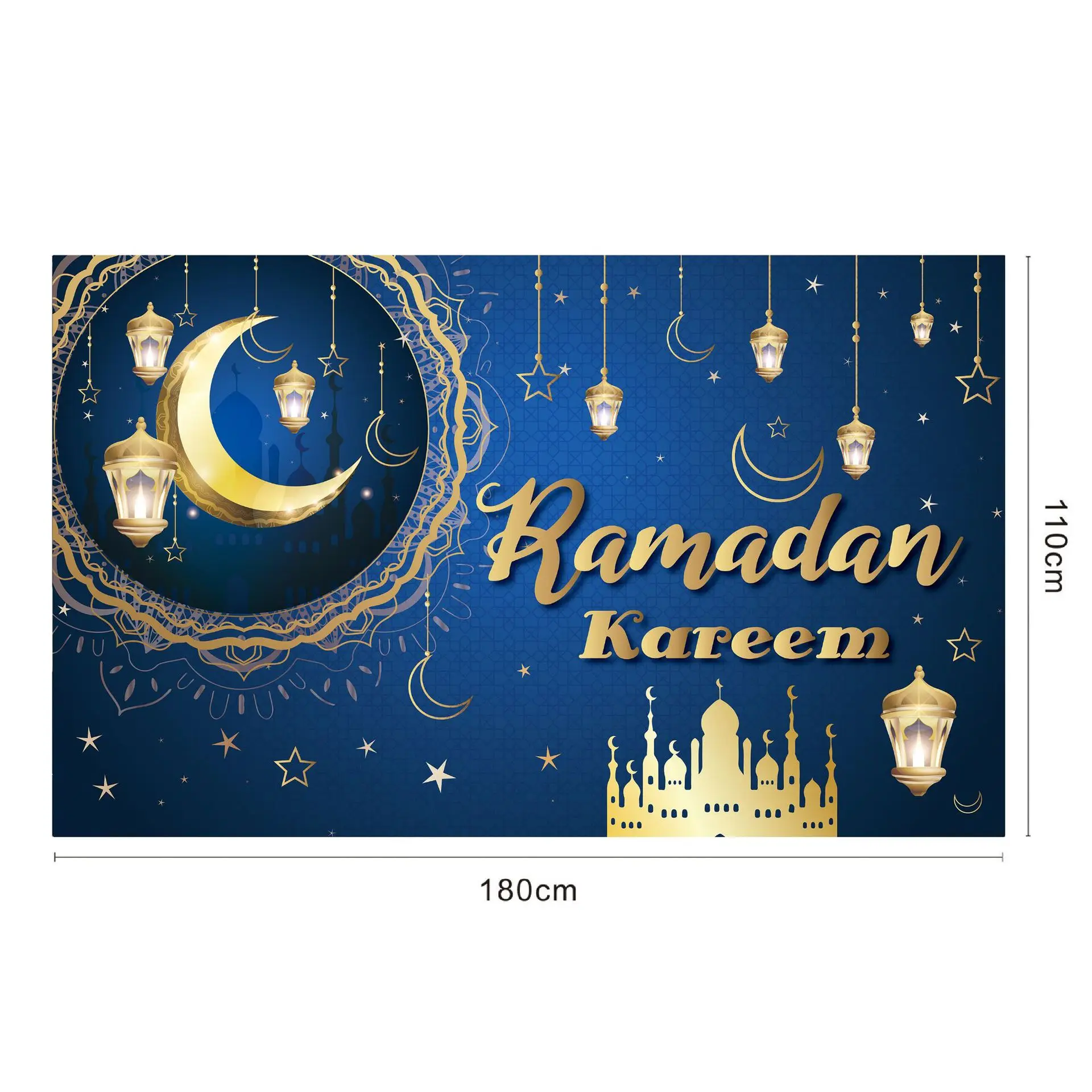 New Design Muslim Ramadan Festival Eid Celebration Background Banner - Buy  Muslim Eid Banner,Eid Mubarak Background Banner,Eid Mubarak Background  Cloth Product on 