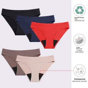 Low Waist Seamless Anti-Side Leakage Underwear for Women 4XL Generation Hair Periodic Physiological Ladies Underwear