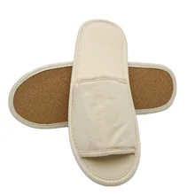 5 Stars Hotel Eco Friendly- Recycled Cotton Closed Toe Disposable Biodegradable Travelling Airline Spa Hotel slippers