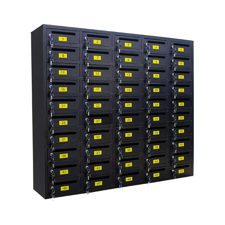 High Buildings Post Office Box Steel Multi Doors Key Locking British Mailbox for Sale