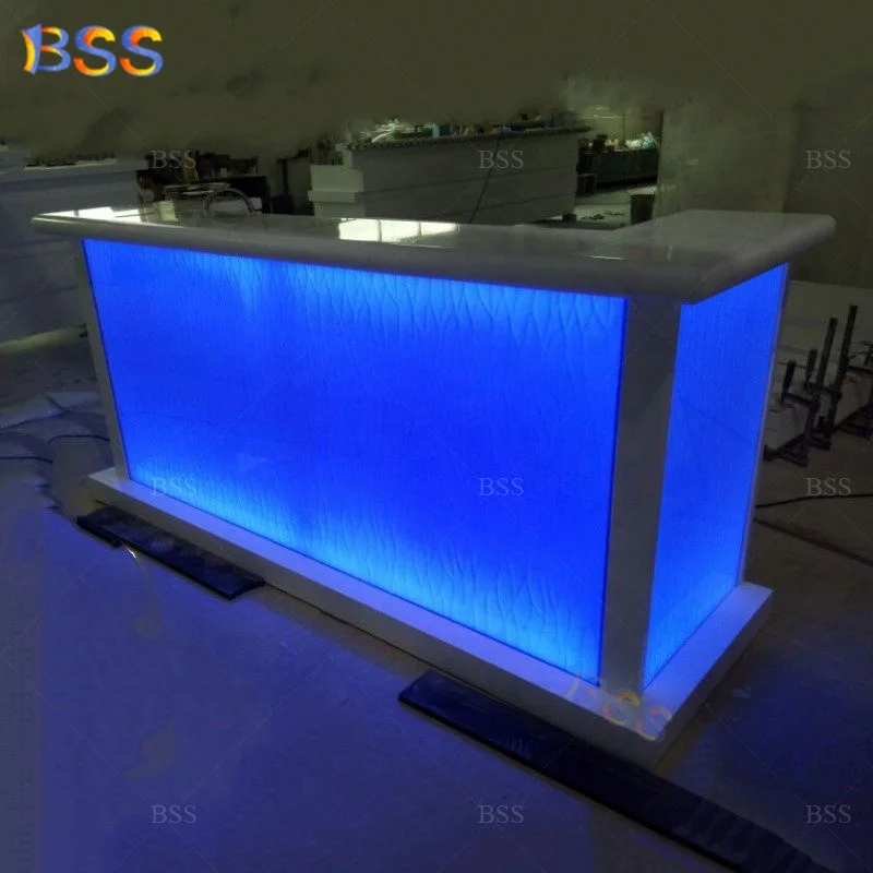 Led Home Bar Counter Design Green Light Fancy Bar Counter for Nightclub