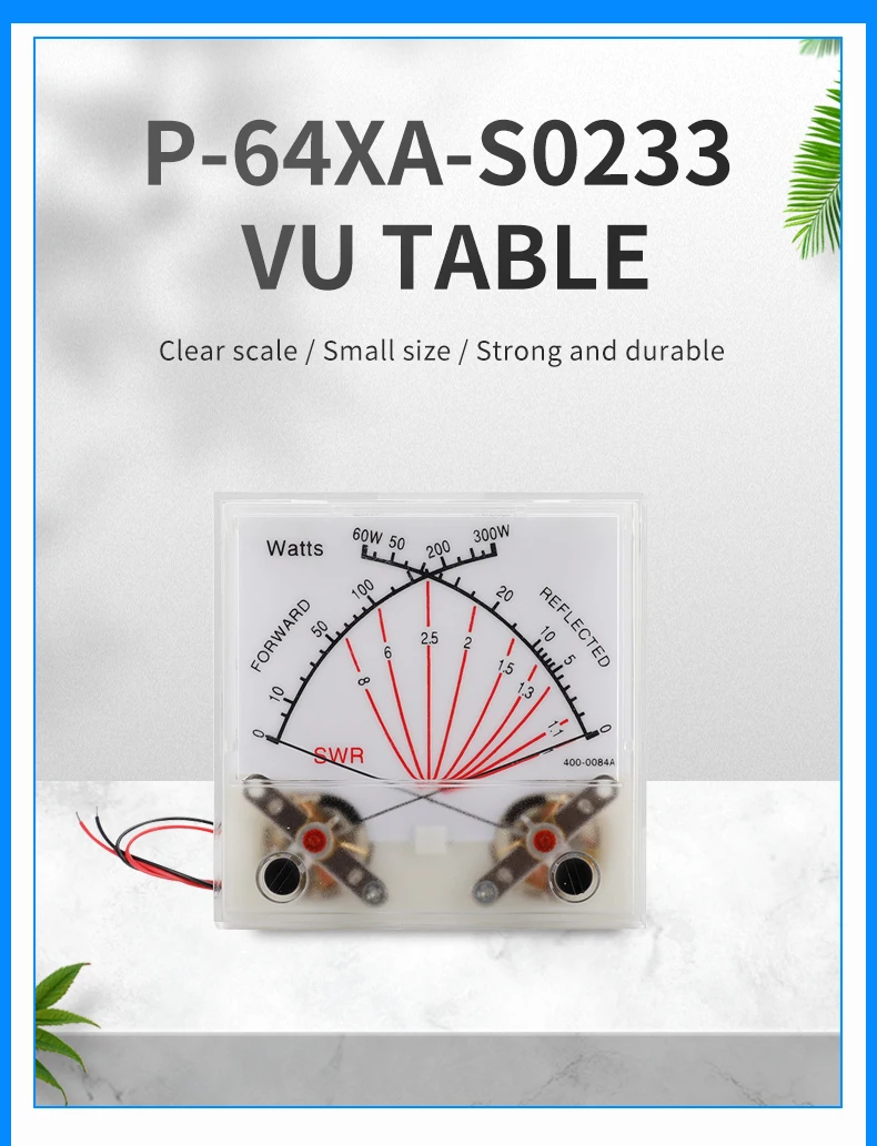 Standing Wave Meter Head Radio SWR Watt Meter Dual 60/300W
