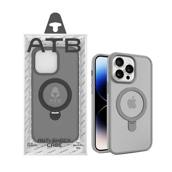 ATB Strong Magnetic 360 Rotating Ring Mobile Phone Case for iPhone 15 pro 14 plus 13 promax 12 11