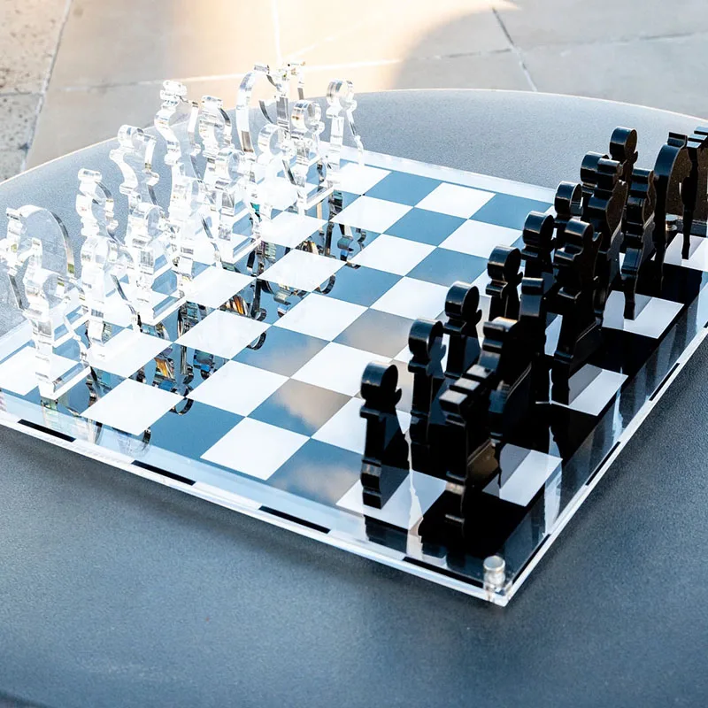 Arte de xadrez 3d jóias conjunto tapete imitação profissional