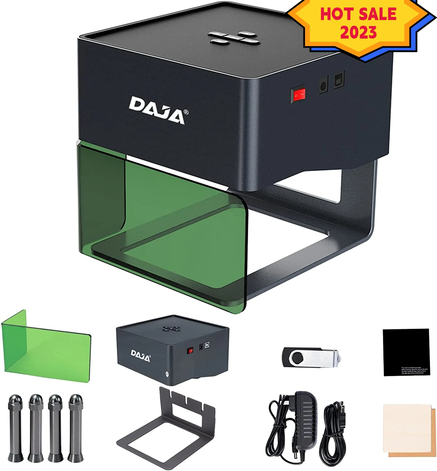 DAJA DJ6 Micro Portable Bank Lazer CNC Printer For Engraver Wood Laser  Engraving Mini Laser Mr.carve Engraving Machine