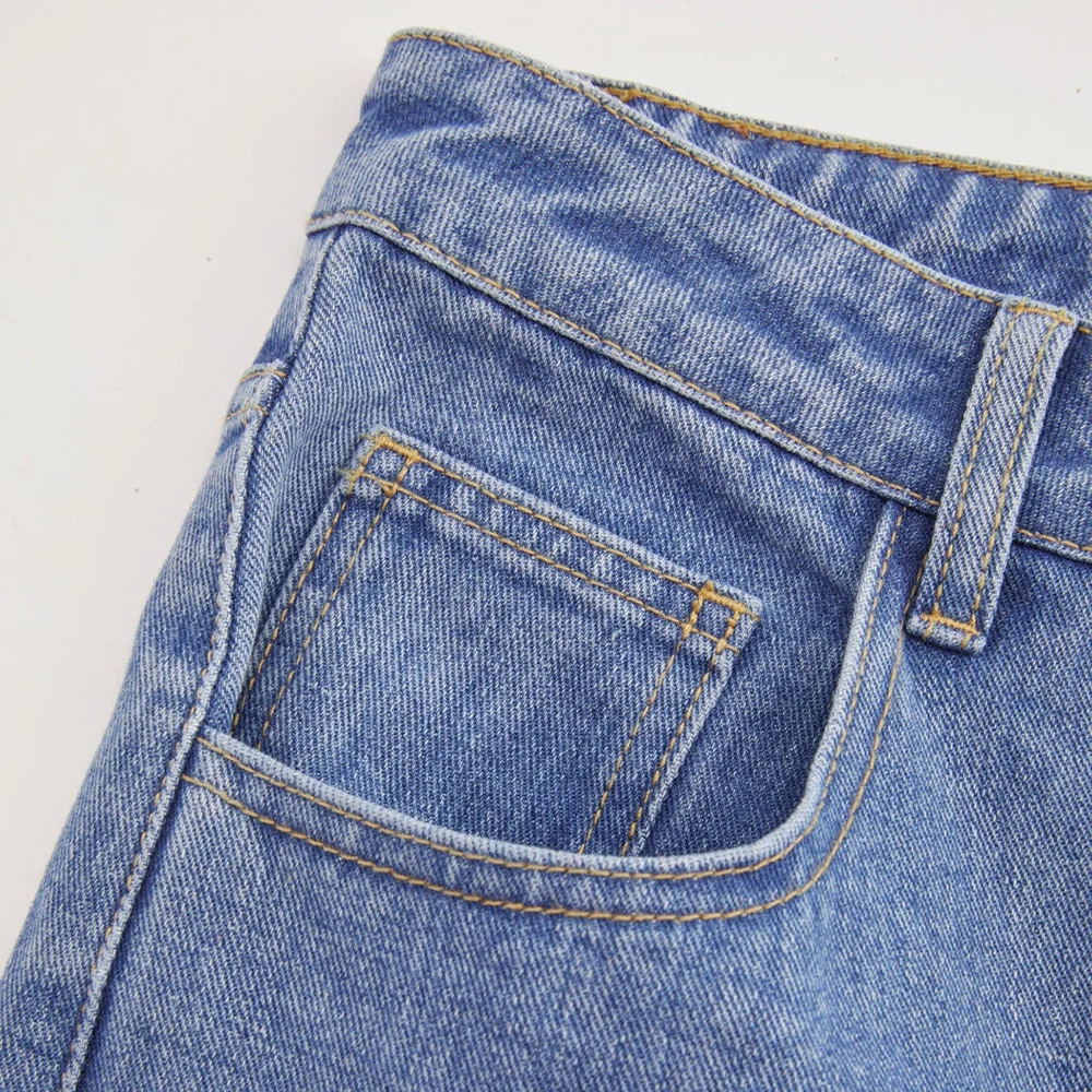 Wj421 Custom Jeans With Rhinestones For Women Wide Leg Jeans Women ...