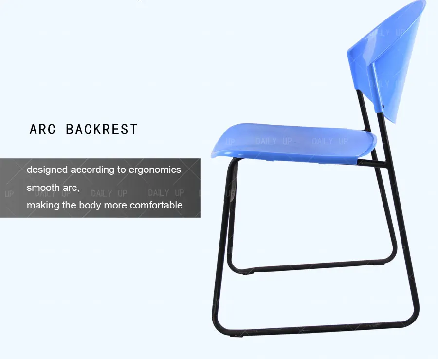 Stackable Leisure Chair metal sled frame Household Kitchen Dining Chair Ergonomic Office Chair For Meeting Conference