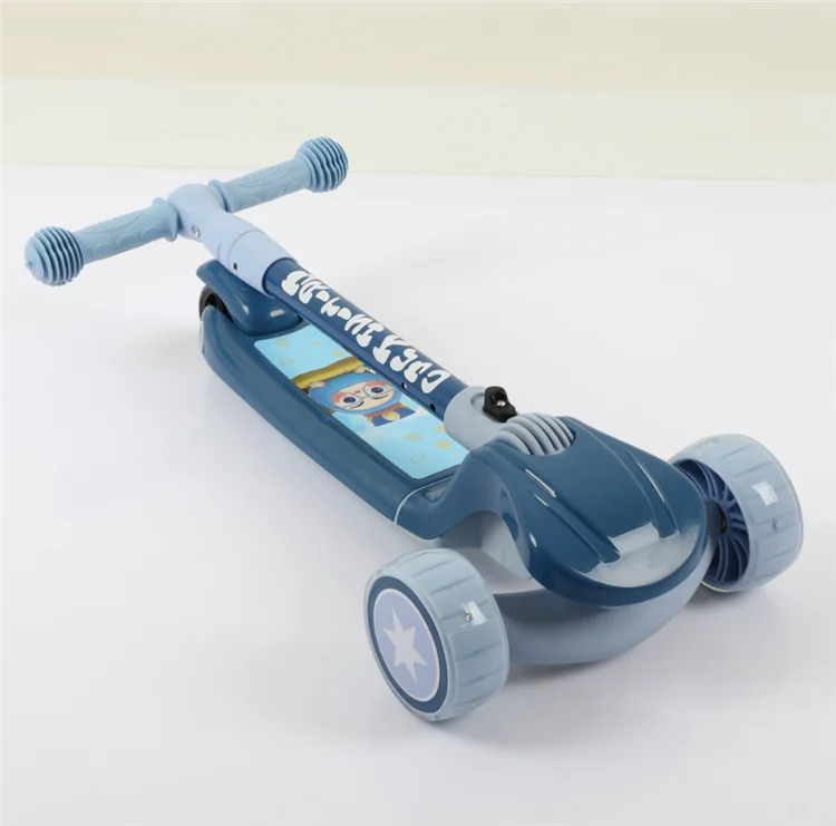 EU Warehouse Portable Kids Kick Scooter Push Electric Luminous Wheel Boys Girls Gift Baby Skateboard for Child E Foot Scooter