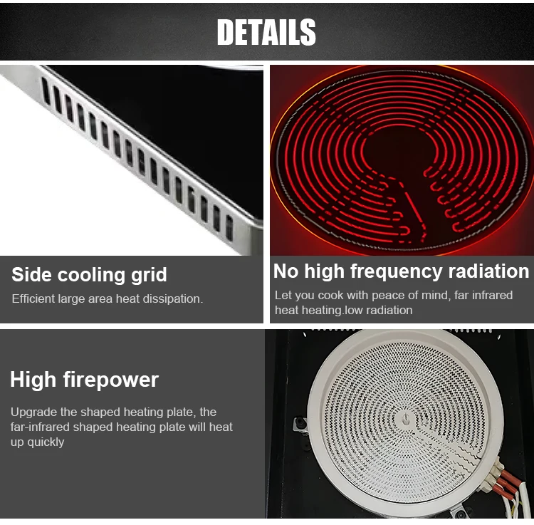 Ultra Slim Infrared Cooker Kitchen Radiation Cooker Ceramic Hobs Stove