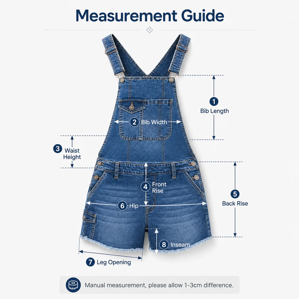 Girls Short Jeans Bib Overalls Casual Wear Summer Short Denim Dungarees for Ladies High Quality Denim Jumpsuit for Womens