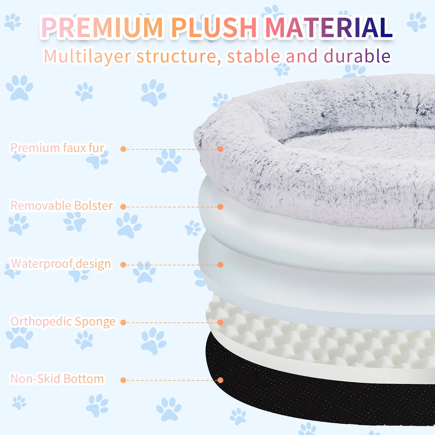 New Arrival plush washable luxury super large sleep deeper gianthuman size xxl pet dog bed for humans factory