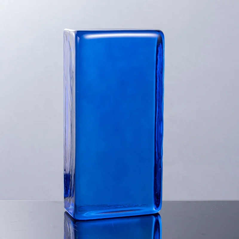 Wholesale Polished Crystal Brick Wall Square Solid Glass Block Clear Yellow Blue Red for Building Decoration Craft Materials