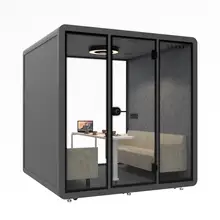 2024 New selling for work office chat business reception movable mini soundproof cabin soundproof room