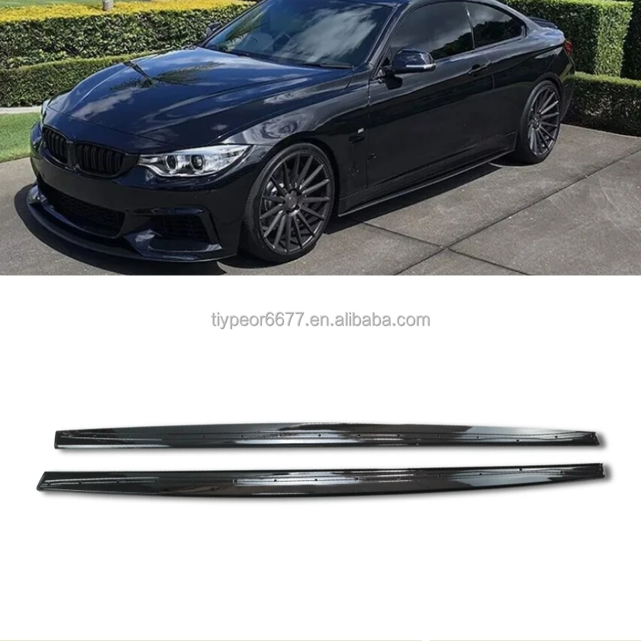 product tiypeor side skirts auto bodykit facelift accessories abs gloss black for bmw 4 series f32 2013   2020 m performance-3
