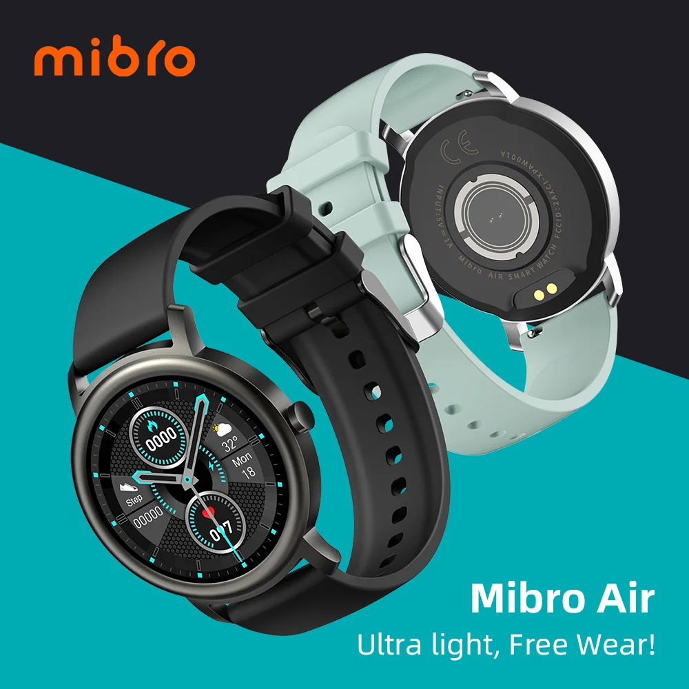 
Xiaomi mibro air SmartWatch для мужчин и женщин IP68 водонепроницаемый монитор сна фитнес-трекер пульса Mibro Air SmartWatch 