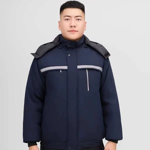 Waterproof Cotton-Padded Winter Workwear Warm Rainproof Jacket and Insulated Overalls for Cold Weather