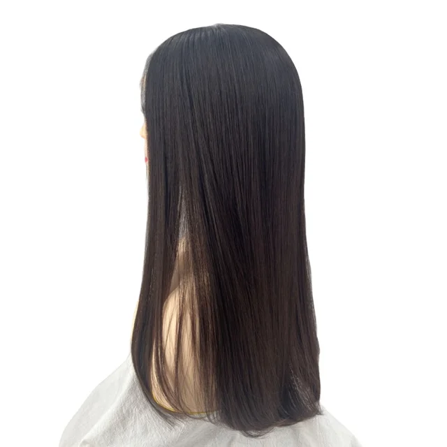 Wholesale Factory Price Natural Color Virgin European Hair Wig Alopecia Wig Straight Lace Top Wig
