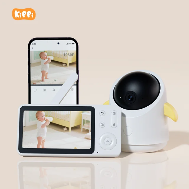 4.3inch 1080p Two-way Intercom Baby Monitor Surveillance Single Camera One Monitor With Feeding Reminder for Baby Monitoring