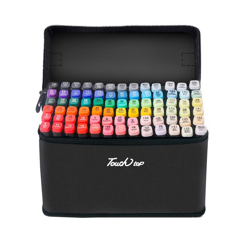 24-262 наборы цветов Двойные наконечники кисточки точка Твин Маркеры Ручка с двумя концами алкоголя художественный эскиз рисунка маркер для белой доски