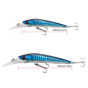 Daino Bait Luya Deep Sea Towing Long Tongue Plate Boat Fishing Sea Fishing GT Golden Gun Live Bait – Lure – view 3