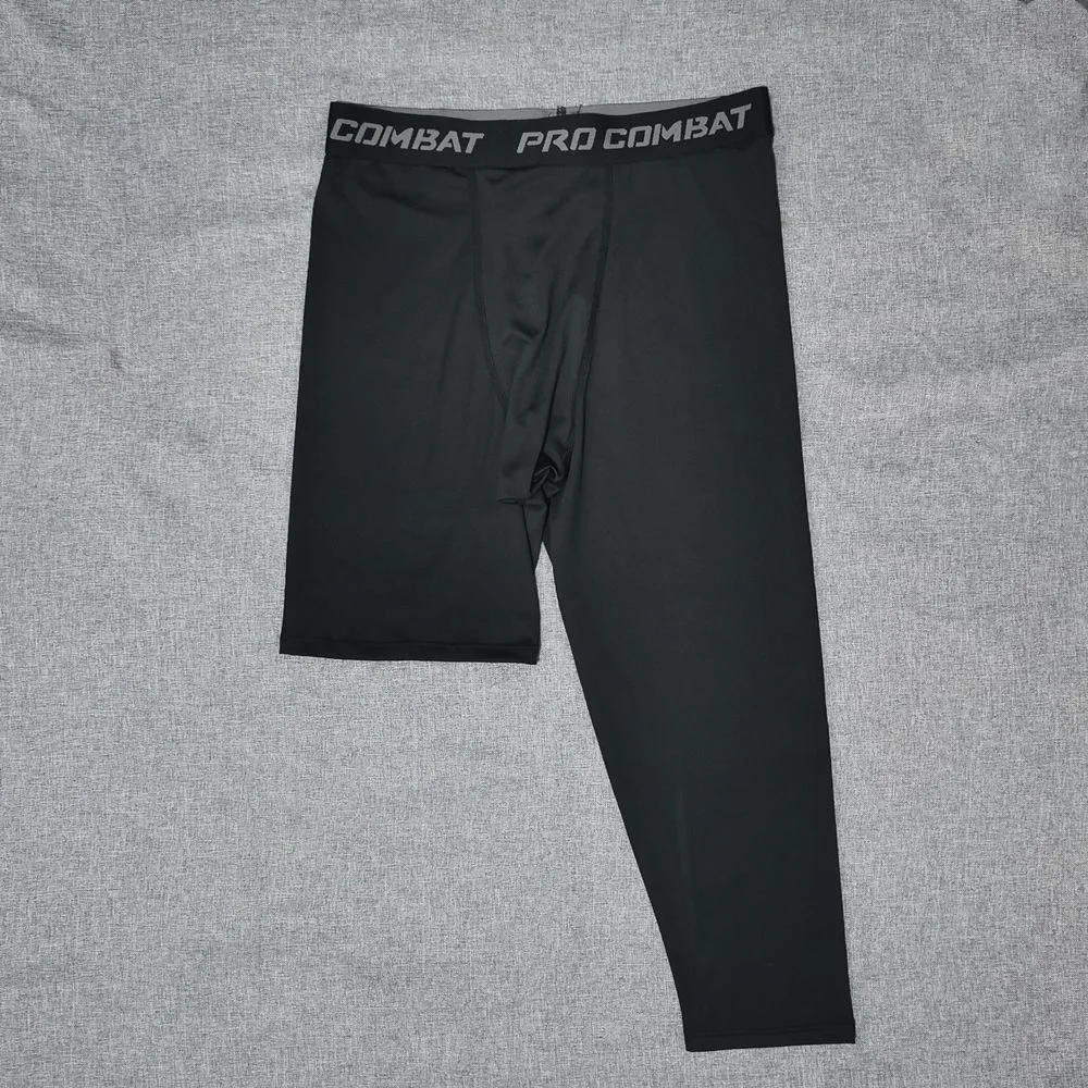 Sports One Leg 3/4 Fiess pants sweat-absorbing breathable Outdoor basketball Men's fiess training pants535_voghion.com
