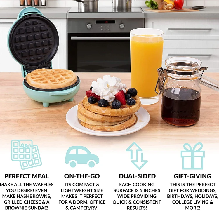 Personal Mini Waffle Maker 5 Inch Wafelijzer Hash Brown French