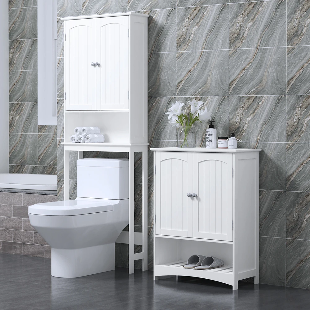 Washroom Space Saver Furniture White Design Over The Toilet Tall Standing Bathroom Organizer