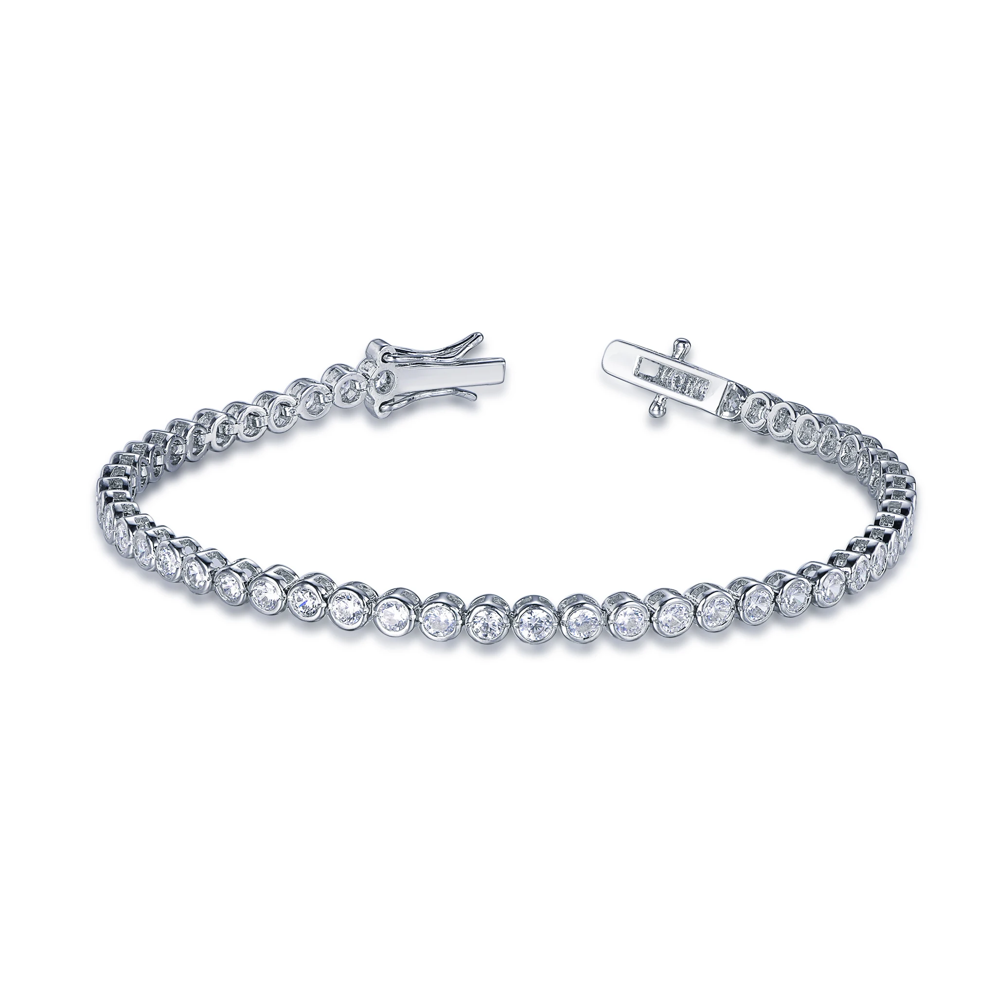 muti-color moissanite tennis bracelet moissanite chain color moissanite necklace 925 silver tennis bracelet