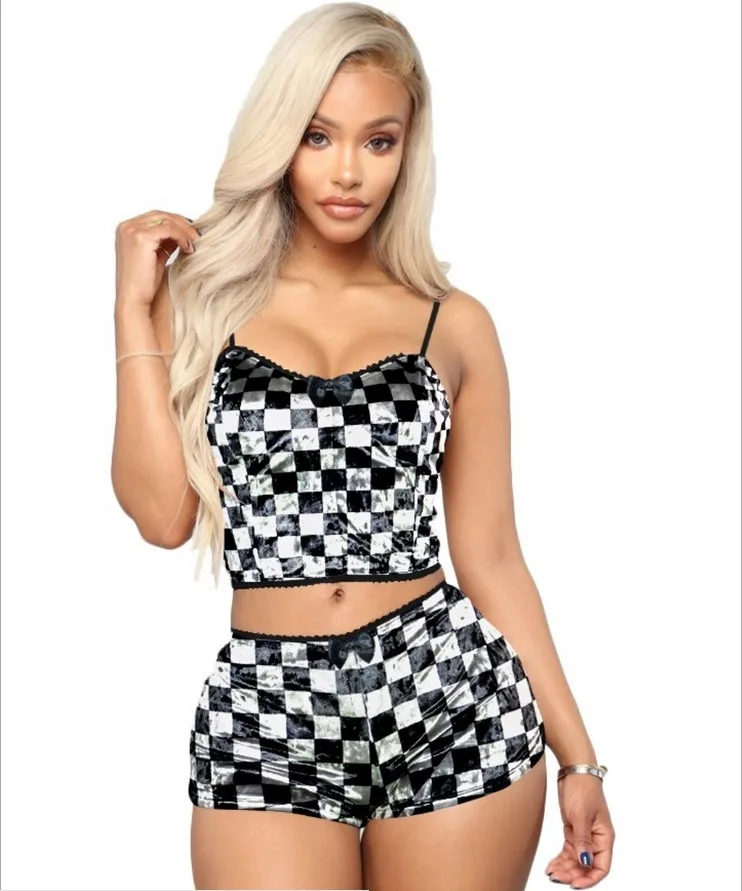 two piece velvet pajama set
