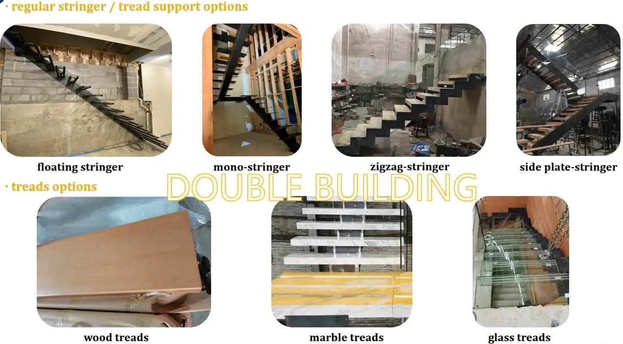 floating Stair Kits marble/wooden Staircase design Indoor Glass Railing marble stair steps modern stairs manufacture